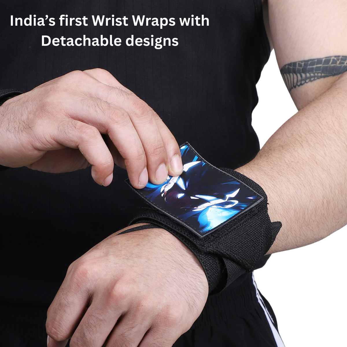 Solo Leveling Heavy duty premium Wrist Wraps – Shadow Hunter Detachable Edition by ZYZFIT, Wrist Support