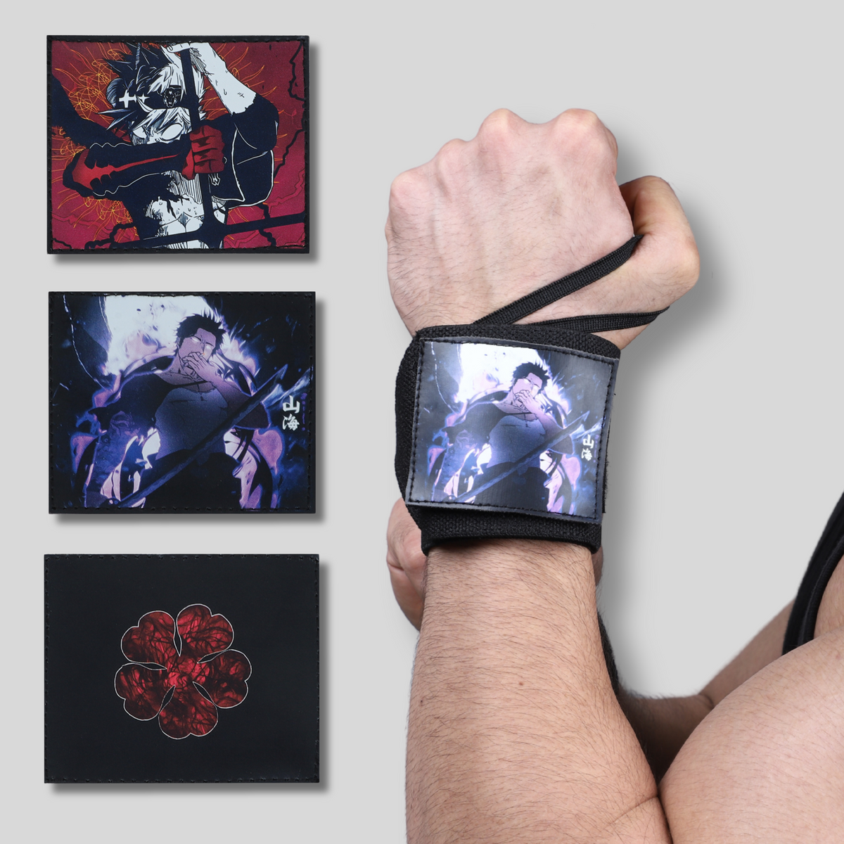 Black Clover Heavy duty premium Wrist Wraps –Detachable Design Gym Support by ZYZFIT