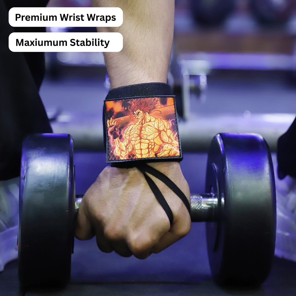Baki Hanma Wrist Wraps – Heavy-Duty Fighter Edition by ZYZFIT