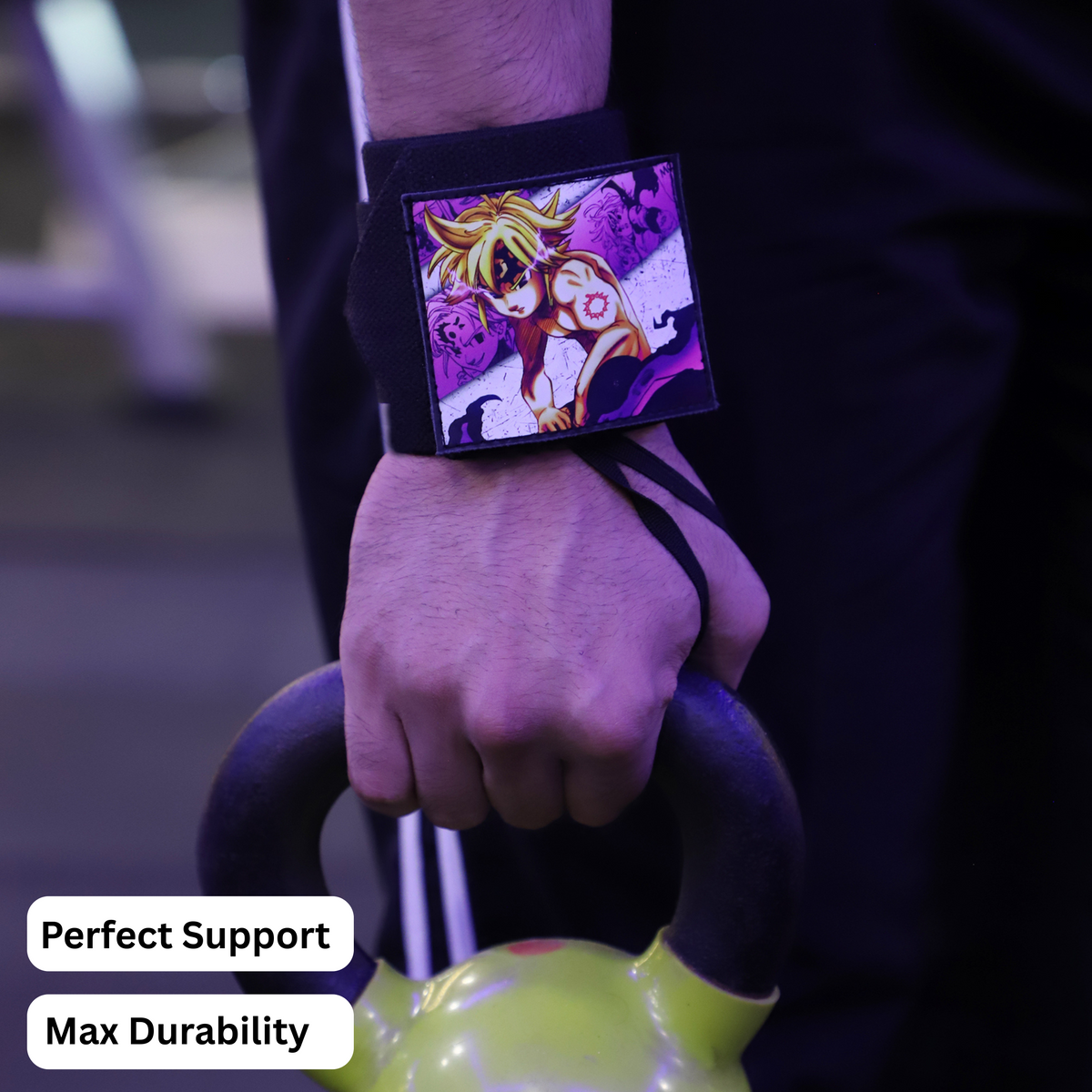 Seven Deadly Sins Heavy duty premium Wrist Wraps – Meliodas-Inspired Detachable Edition by ZYZFIT