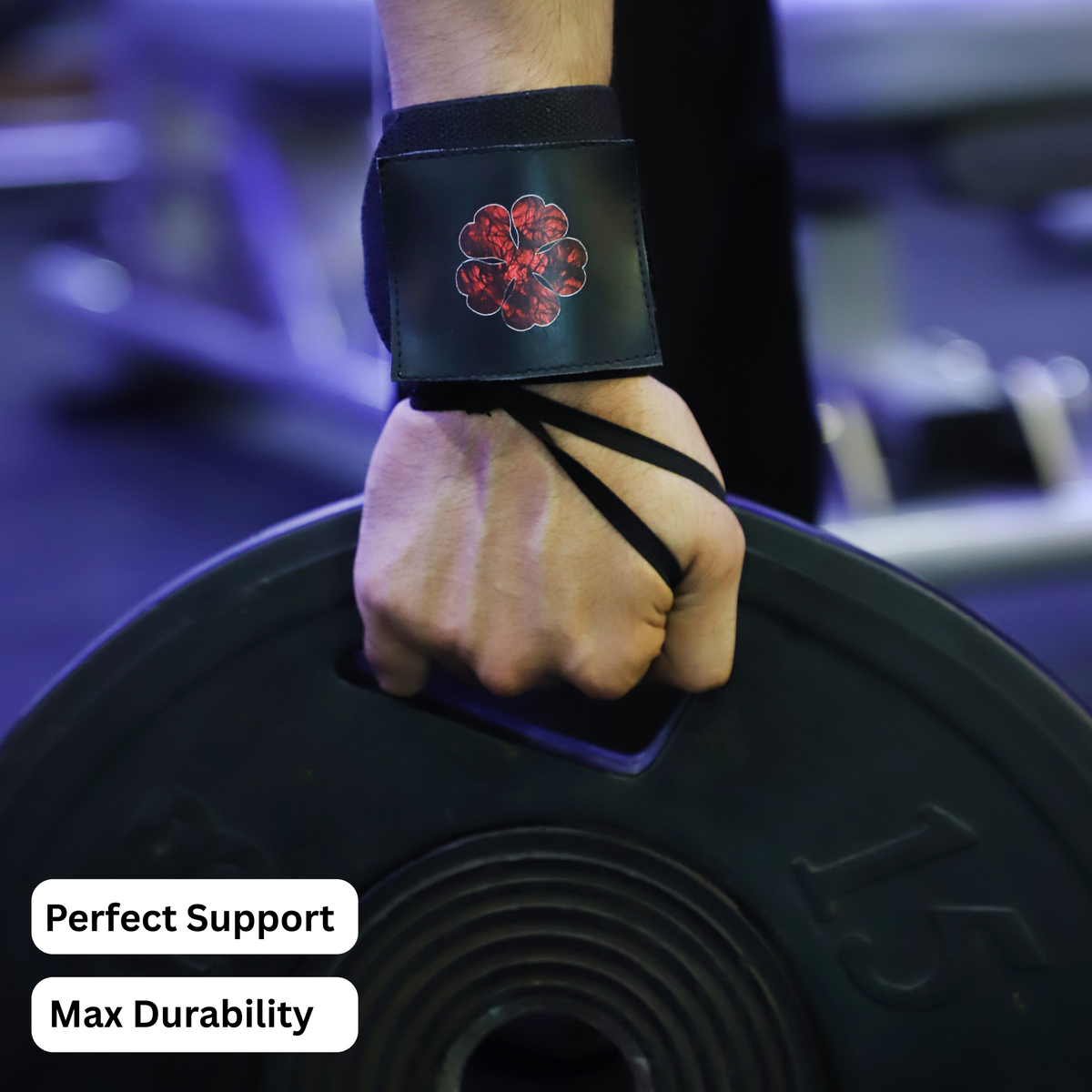 Black Clover Heavy duty premium Wrist Wraps –Detachable Design Gym Support by ZYZFIT