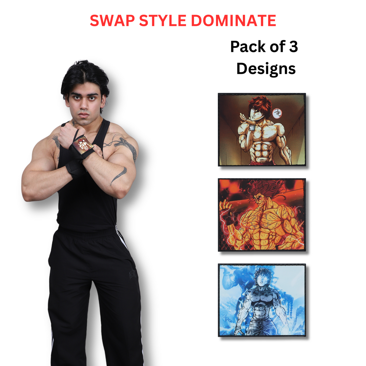 Baki Hanma Wrist Wraps – Heavy-Duty Fighter Edition by ZYZFIT