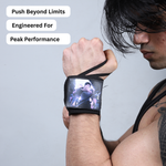 Black Clover Heavy duty premium Wrist Wraps –Detachable Design Gym Support by ZYZFIT