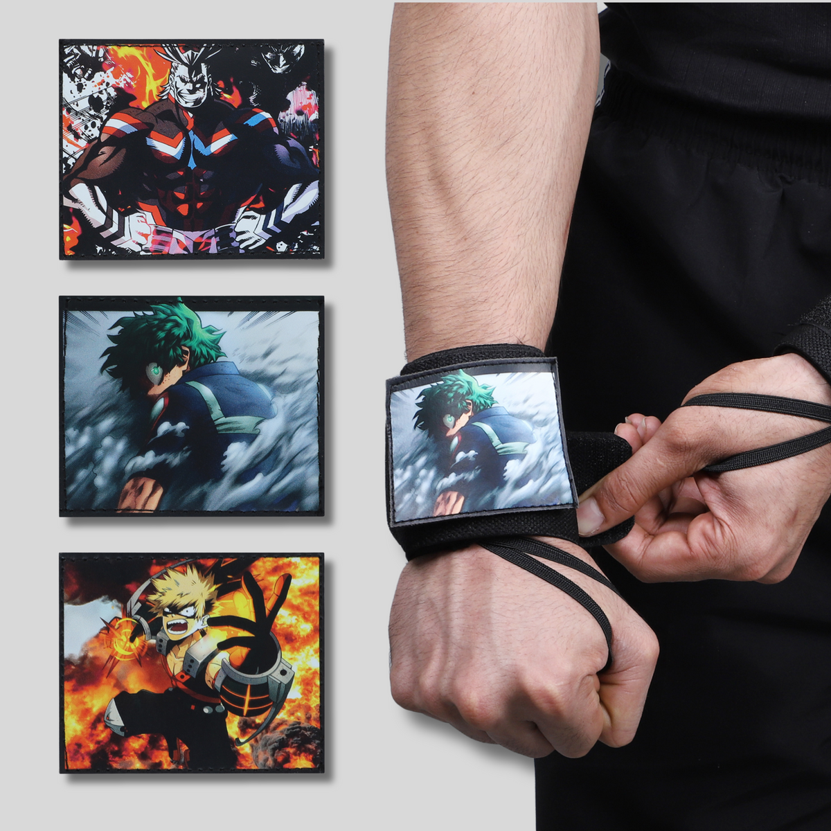 My Hero Academia Wrist Wraps – All Might Power Edition by ZYZFIT, Detachable design