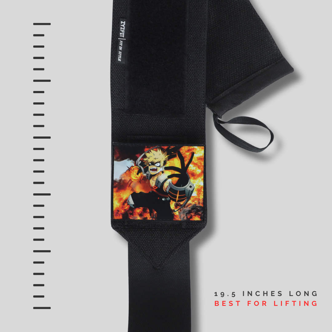 My Hero Academia Wrist Wraps – All Might Power Edition by ZYZFIT, Detachable design