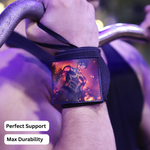 Demon Slayer Heavy duty Wrist Wraps – Tanjiro, Fire Hashira - Inspired Breathing Style Wrist Wraps by ZYZFIT, Detachable design