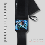 Demon Slayer Heavy duty Wrist Wraps – Tanjiro, Fire Hashira - Inspired Breathing Style Wrist Wraps by ZYZFIT, Detachable design