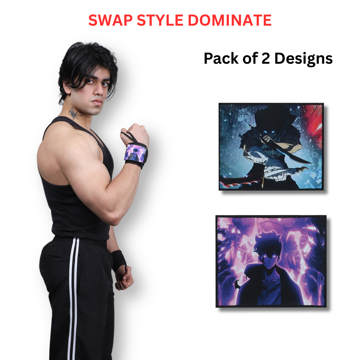 Solo Leveling Heavy duty premium Wrist Wraps – Shadow Hunter Detachable Edition by ZYZFIT, Wrist Support